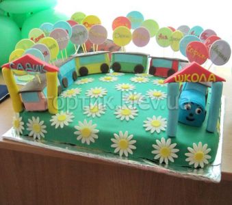 Выпускной торт для детского садика паровозик