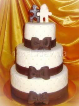 Свадебный торт с пазлами