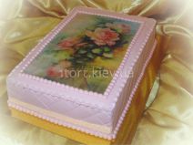 Торт-картина с розой