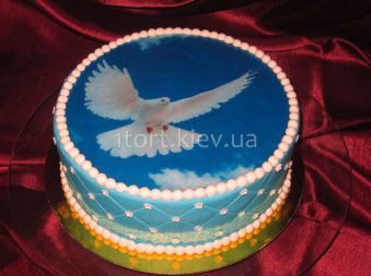 Постный торт с голубем