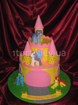 Торт-замок маленьких пони