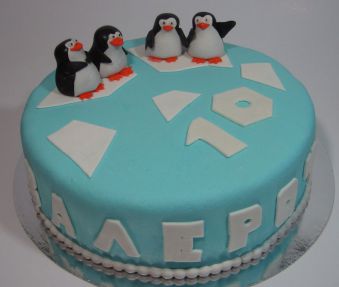  Торт Пингвины на льду
